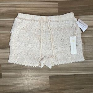 Ocean Drive Cream Colored Ruffled Shorts